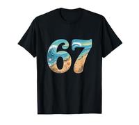 Six SSix Seven Beach Summer Waves Diversión Niñas Niños Hombres Camiseta