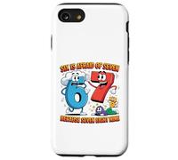 Six teme a Siete Divertido diseño de Humor matemático para niños Carcasa para iPhone SE (2020) / 7/8