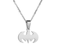 SIXDUTON Collar de Halloween para Mujer Collar de Murciélago Colgante Vampiro Gótico Vintage Joyería para Halloween Fiesta Cumpleaños Cosplay (Plata)