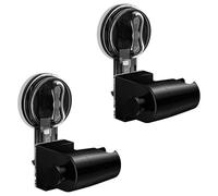 Sixfolo 2 Pcs Soporte Alcachofa Ducha Ventosa Soporte para Cabezal de Ducha Sin Taladro Soporte de Ducha Ajustable 180° con Gancho Extraíble Reutilizable Soporte Ducha Pared para Baño