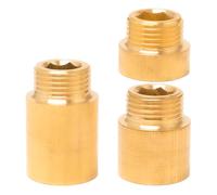 Sixfolo Extensión de Grifo 1/2 Pulgadas 3 Piezas Extensión Grifo de Latón Prolongación para Grifo de 1/2" Racor Prolongación para Instalación de Agua Potable y Calefacción (10 mm 20 mm 30 mm)