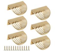 Sixfolo Tiradores Dorados Hoja para Armarios 6 Piezas,32mm
