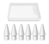 SIXFU 6 puntas de lápiz de repuesto para Apple Pencil, accesorios duraderos para iPad Pro/Apple Pencil Pro/USB-C/1ª generación/2ª generación (reemplazo)