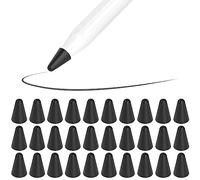 SIXFU Funda compatible con puntas de lápiz Apple, protector de puntas de silicona para Apple Pen 1 y 2 Gen iPencil Tip Paper Feel Cap Accesorios (Negro * 30)