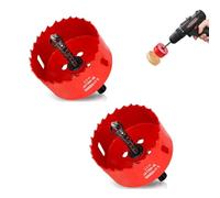 SIXHAOBU 2Pcs Sierra de corona de 68 mm, M42 HSS Bi-Metal Corona Taladro, sierra circular universal de orificios, cortador de orificios, Corona Metal para Pladur Madera Plástico