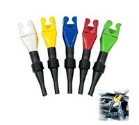 SIXHAOBU 5 Piezas Embudo de Plastico Flexible, Embudos Aceite Motor Rápido, Cuello Largo Ajustable, Ideal para Uso Automotriz, Taller Mecánico y Tareas Domésticas