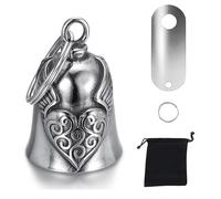 SIXHAOBU Campana de Motocicleta Espíritu Guardián, Guardian Bell campanilla de la suerte con soporte de montaje, 2 llaveros, anillos y bolsa organizadora, llavero para bendecir la paz