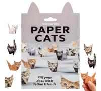 SIXHAOBU Papel gatos Origami, 50 hojas 3D gato Origami papel artesanía conjunto, manual animal papelería kit, Funny Craft Activity for Adults & Kids, DIY Animal Desk Decor (Cat, OneSize)