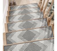 SIXHOME Autoadhesiva Antideslizante para Escaleras Interiores de 20 * 76cm 7 pcs Protectores de Madera Antideslizantes y absorbentes del Sonido con Respaldo Adhesivo Gris