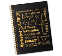 Sixrip Boss Lady 160 Pages Lined Spiral Notebook, New Business Owner Gifts, Retirement Appreciation Gifts for Female Entrepreneur Boss Supervisor Mentor Leader Manager, Bosses Day Present for Women