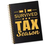 Sixrip I Survived TAX Season 160 Pages Lined Spiral Notebook, Funny Accountancy Notebook for Coworker, Tax Season Gifts for Accountant Taxpayer, Accounting Appreciation Gifts for CPA Coworker Mentor