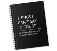 Sixrip Sarcastic Court Notebook, Attorney Lawyer Gift, Black