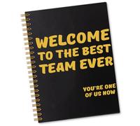 Sixrip Welcome to The Best Team Ever - Cuaderno de espiral de 160 páginas, cuadernos de equipo para empleados, regalos de bienvenida para nuevos empleados, regalos de trabajo en equipo, regalo de