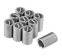 SIXRUN 10 Piezas de Inserto de Manga de Alambre de Acero Inoxidable para Tornillos, Kit de Reparación de Roscas, M8x1.25x3D Tipo de Bloqueo para Conexiones Atornilladas, para