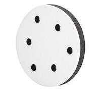 SIXRUN 125mm Almohadilla de Lijado de Esponja, Cojín de Interfaz de Amortiguación Suave con 5/6/8 Agujeros y Parche Adhesivo Mágico para Máquina de Pulido y Rectificado (5 pulgadas 6 agujeros)