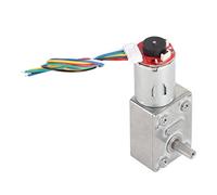 SIXRUN 12V DC Motorreductor de Gusano, Motor de Engranajes de Reducción de Dos Fases con Codificador, Bajo Ruido y Alto Par, para un Rendimiento Estable y Confiable (40RPM)