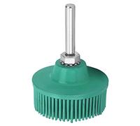 SIXRUN 2 Inch Disco de Cerdas, Rueda de Pulido Abrasiva de Goma Emery para Acabado de Metales, con Vástago de 1/4 Inch para Taladros Eléctricos (GREEN)