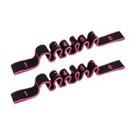 SIXRUN 2 Piezas Banda de Estiramiento, Correa Elástica de Yoga con 8 Marcas Numéricas, Empuñadura Antideslizante para Entrenamiento de Fuerza, Terapia Física, Pilates