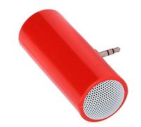 SIXRUN 3.5mm Jack Speaker, Portable Mini Wireless Plug in Speaker with Clear Strong Sound for Smartphones Tablets Laptops (Rojo)