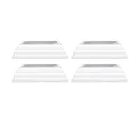 SIXRUN 4 Faldas de Poste Divididas de 4 X, Cubierta de Base de Poste, Envolturas de Columna de 5,9 X 5,9 Pulgadas, Tamaño Exterior, Diseño Dividido, Borde de Perfil bajo para Postes de Valla de