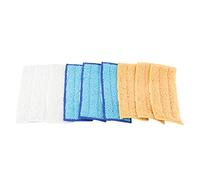 SIXRUN 9 Almohadillas de Microfibra Lavables para Fregona Plana, Cabezales de Repuesto con Filtro de Olor para un Hogar Limpio, Atrapa el Polvo y los alérgenos.