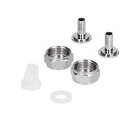 SIXRUN Acoplador de Barril de Cerveza de Acero Inoxidable, Rosca G5/8 a Conexión de Púa de 5/16 Pulgadas con Tuerca de Acero 304 para Sistemas de Elaboración Casera y Barril Americano