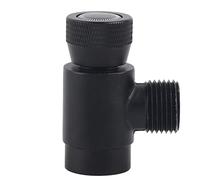 SIXRUN Adaptador de Recarga de CO2 para Válvula de Soda, Rosca CGA320 TR21-4, Conector de Tanque de CO2 de Aleación de Aluminio Negro para de Barril de Cerveza Casera, Kit de Carbonatación para