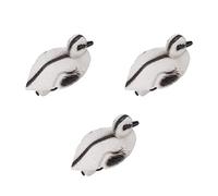 SIXRUN Adorno de Estanque de Peces de Pato de Plástico Realista, 3 Piezas de Patito Amarillo Flotante para Piscina, Patos de Mano de Obra Exquisita para áreas de Parque (C)