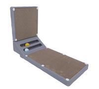 SIXRUN Almohadillas Rascadoras para Gatos en Forma de L de Gran Tamaño, Rascador Vertical Corrugado Desmontable para Gatos, Soporte de Pared para (Grey)