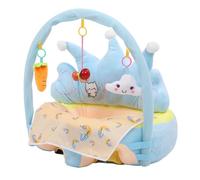 SIXRUN Asiento de Apoyo para Bebés, Suave en Forma de Sigue Sentado, Cómodo Aprendiendo a Sentar la Silla, el Asiento de Lujo con la Actividad de los Juguetes de Babero de Babeo (BLUE)