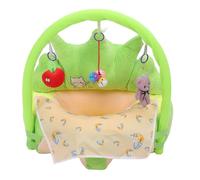 SIXRUN Asiento de Apoyo para Bebés, Suave en Forma de Sigue Sentado, Cómodo Aprendiendo a Sentar la Silla, el Asiento de Lujo con la Actividad de los Juguetes de Babero de Babeo (GREEN)