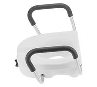 SIXRUN Asiento de Inodoro Elevado Reposabrazos Ajustables Baño Seguro Ayuda para Discapacitados Mujeres Embarazadas Diseño Ergonómico 17,7-20,1 Pulgadas 136 Kg