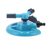 SIXRUN Aspersor Giratorio de Accionamiento Hidráulico Aspersor de Césped de 360 Grados con Boquilla Ajustable de 15-45 Grados y Hélice de 3 Vías para Riego de Jardines