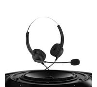 SIXRUN Auriculares para Centro de Llamadas con Sonido sin Pérdidas, Cancelación de Ruido con Orejeras Giratorias de 330° para un Uso Prolongado y Cómodo, Auriculares Telefónicos de 2,5 Mm (Codo de