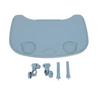 SIXRUN Bandeja de Escritorio de Silla de Ruedas Portátil, Diseño de Espesor, Material ABS, con Portavasos, Se Adapta a 18 Sillas de Ruedas Estándar de 20 Pulgadas, Correas Seguras, (Grey)