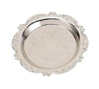 SIXRUN Bandejas de Metal de Aleación de Zinc Vintage Bandeja de Decoración Delicada para Entretenimiento Elegante 6 Piezas