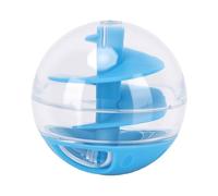 SIXRUN Bola Interactiva Dispensadora de Golosinas para Gatos, Juguete para Estimular la Mente, Diseño Compacto, Hecho de Plástico Duradero, 1 Unidad (Blue)