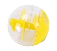 SIXRUN Bola Interactiva Dispensadora de Golosinas para Gatos, Juguete para Estimular la Mente, Diseño Compacto, Hecho de Plástico Duradero, 1 Unidad (Yellow)