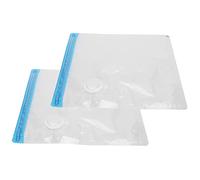 SIXRUN Bolsa de Almacenamiento Al Vacío Organizador Sellado Comprimido Eficiente para Ropa, Zapatos, Cámaras, Viajes | PA+PE Transparente 2 Piezas de Entrada de Aire de Rosca de 3,5 Cm (L:36 * 32CM)