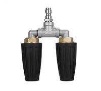 SIXRUN Boquilla Turbo para Lavadora a Presión, Boquilla Doble Giratoria de 360 grados, 4000 PSI para Limpieza de Coches y Entradas de Alta Resistencia (BLACK)