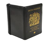 SIXRUN Britain Funda para Pasaporte Antirrobo Multicard Holder para Viajar Funda para Pasaporte Resistente Al Agua para Tarjeta de Identificación, Cartera Negra de Cuero PU para Hombres y Mujeres
