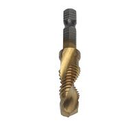 SIXRUN Brocas para Machos de Roscar Broca para Machos de Roscar Combinada con Vástago Hexagonal de Acero de Alta Velocidad con Flauta en Espiral y Superficie Enchapada para Usuarios Manuales de (M10)