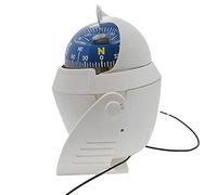 SIXRUN Brújula Digital Electrónica Portátil para Vehículos, Material ABS, Navegación Precisa para Actividades Al Aire y Uso Marino, Tamaño Compacto 102x94x137 Mm para Campistas y Navegantes (White)