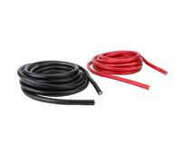 SIXRUN Cable de Alimentación 1/0AWG Flexible Rojo Negro 20 Pies 12V Cable de Tierra Inversor para Coche RV Remolque Cobre