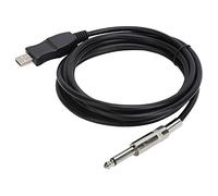 SIXRUN Cable USB para Guitarra, Cable para Instrumentos Audiófilos Silencioso de 300 Cm con DAC Incorporado, Grabación de Alta Fidelidad y Compatibilidad Universal para Músicos