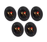 SIXRUN Caja de Altavoz de 2 Vías con Postes de Unión Dobles, Plástico ABS y Aleación de Zinc, Ideal para Sistemas de Audio de Yates para Vehículos Recreativos, Fácil Instalación Taza de Terminal de