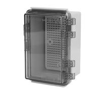SIXRUN Caja de Plástico ABS, Caja de Empalmes Impermeable IP67 para Exteriores con Cubierta Abatible, Placa de Montaje y Soporte para Pared para Proyectos Eléctricos