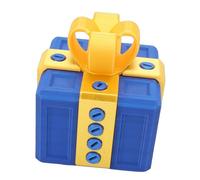 SIXRUN Caja de Regalo Molesta, Caja de Sorpresa Divertida Impresa en 3D con Tornillos Anidados y Mecanismo Giratorio para Broma de Regalo de Cumpleaños, Vacaciones o Aniversario (Oro claro + azul)