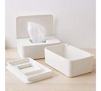 SIXRUN Caja Dispensadora de Toallitas con Sello de Goma y Base Antideslizante para Guardería de Bebé, PVC, Capacidad para 100 Toallitas (Colores variados)
