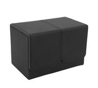 SIXRUN Caja para Baraja de Cartas, Elegante Organizador de Cuero PU para 160 Cartas Comerciales y de Tarot, Diseño Elegante (BLACK)